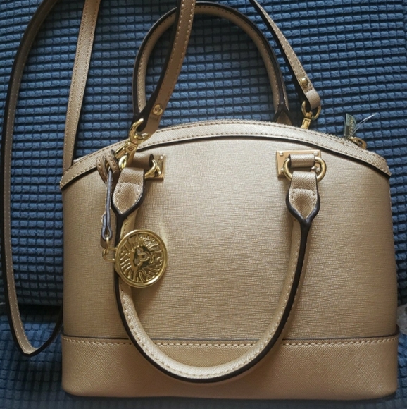 Anne Klein Bags Anne Klein Small Crossbody Bag In Gold Poshmark